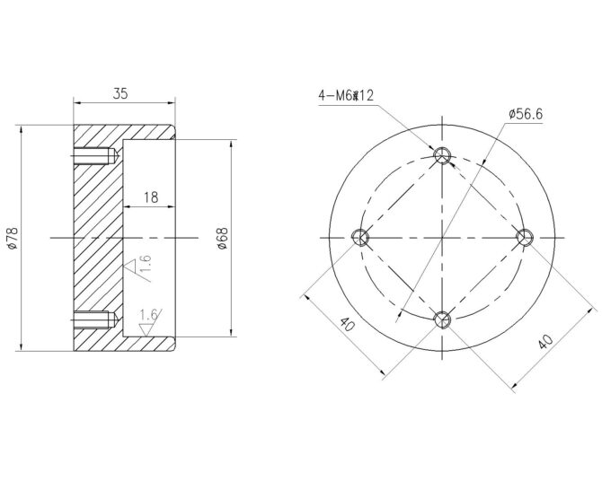 Type A : Cups metal plate - PT Actuator